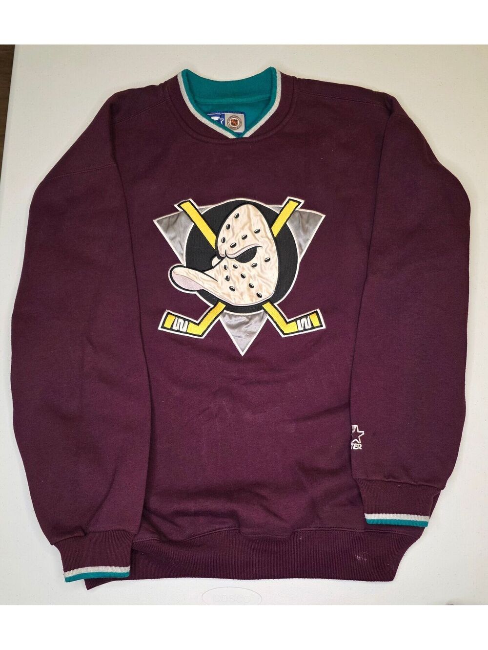 90s NHL Anaheim Mighty Ducks Starter Crewneck